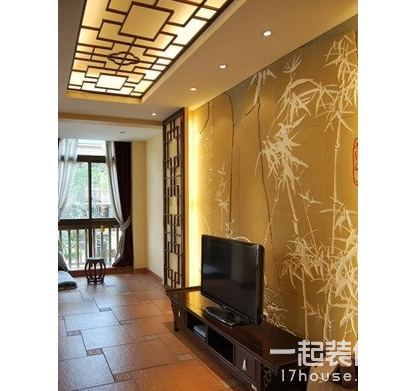 新中式电视背景墙设计  古韵与现代融合